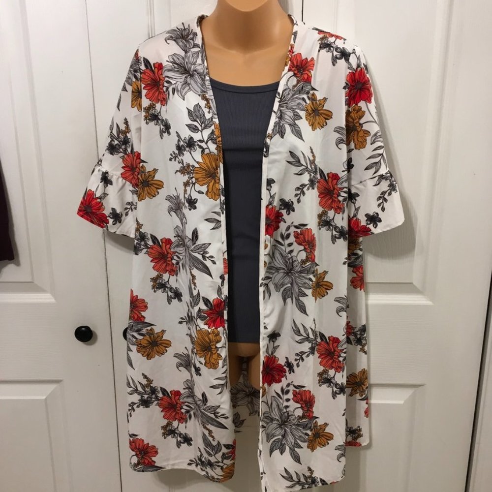 Shein Kimono Floral Cardigan/Tank